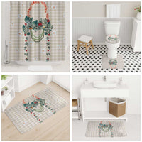 Brown Hawaiian Palaka Bathroom Set Kukui Nut Money Lei LT9 - Polynesian Pride