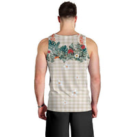 Brown Hawaiian Palaka Men Tank Top Kukui Nut Money Lei LT9 - Polynesian Pride