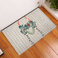 Brown Hawaiian Palaka Rubber Doormat Kukui Nut Money Lei LT9 - Polynesian Pride