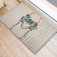 Brown Hawaiian Palaka Rubber Doormat Kukui Nut Money Lei LT9 - Polynesian Pride