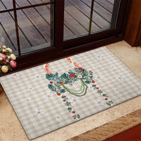 Brown Hawaiian Palaka Rubber Doormat Kukui Nut Money Lei LT9 - Polynesian Pride