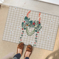 Brown Hawaiian Palaka Rubber Doormat Kukui Nut Money Lei LT9 - Polynesian Pride