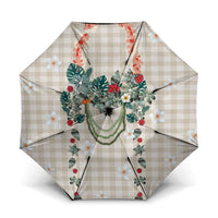 Brown Hawaiian Palaka Umbrella Kukui Nut Money Lei LT9 One Size Folded 11.42 inch Opened Diameter 37.4 inch Brown - Polynesian Pride