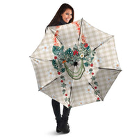 Brown Hawaiian Palaka Umbrella Kukui Nut Money Lei LT9 - Polynesian Pride
