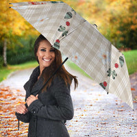 Brown Hawaiian Palaka Umbrella Kukui Nut Money Lei LT9 - Polynesian Pride
