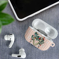 Peach Hawaiian Palaka AirPods Case Kukui Nut Money Lei LT9 - Polynesian Pride