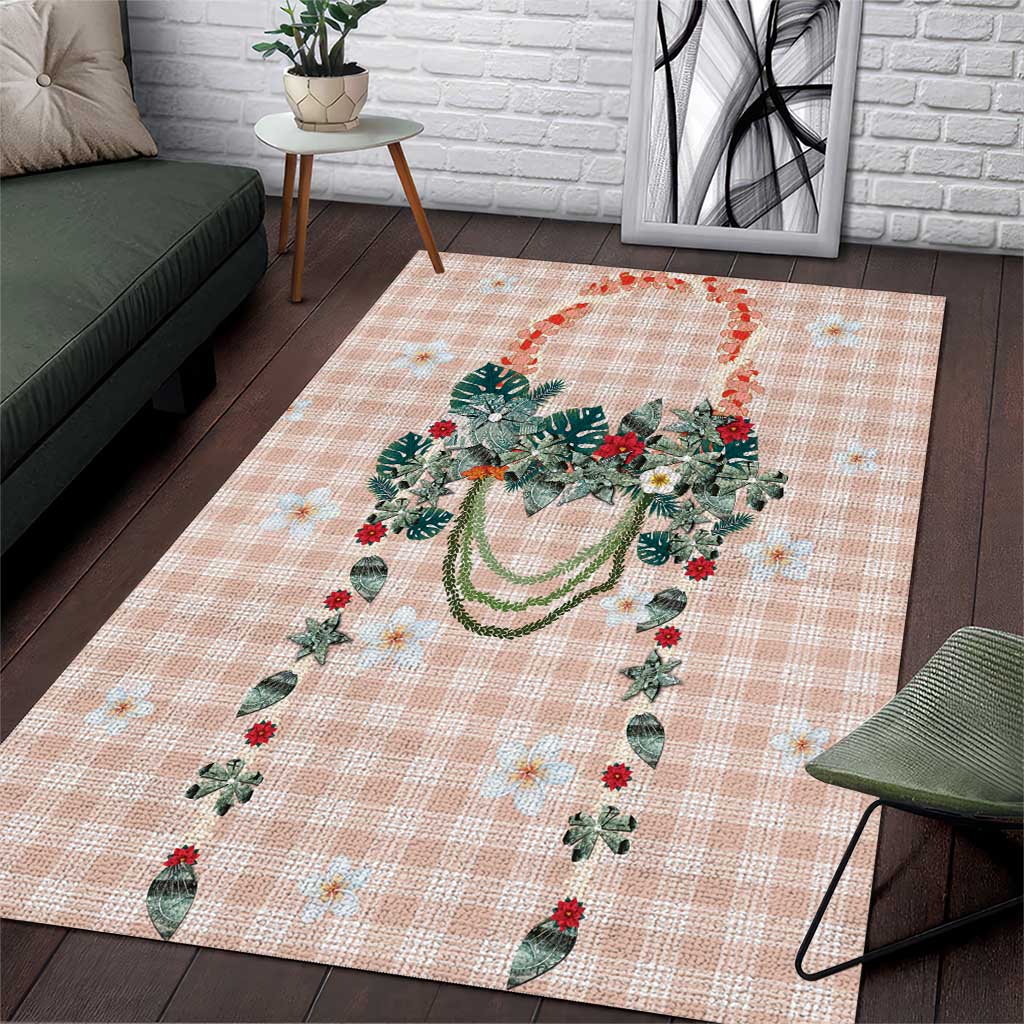 Peach Hawaiian Palaka Area Rug Kukui Nut Money Lei LT9 Peach - Polynesian Pride