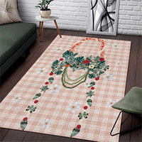 Peach Hawaiian Palaka Area Rug Kukui Nut Money Lei LT9 Peach - Polynesian Pride
