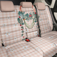 Peach Hawaiian Palaka Back Car Seat Cover Kukui Nut Money Lei LT9 - Polynesian Pride