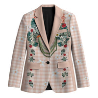 Peach Hawaiian Palaka Blazer Kukui Nut Money Lei LT9 Unisex Peach - Polynesian Pride