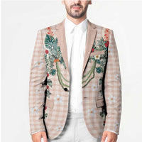 Peach Hawaiian Palaka Blazer Kukui Nut Money Lei LT9 - Polynesian Pride