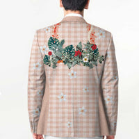 Peach Hawaiian Palaka Blazer Kukui Nut Money Lei LT9 - Polynesian Pride
