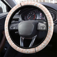 Peach Hawaiian Palaka Steering Wheel Cover Kukui Nut Money Lei LT9 - Polynesian Pride