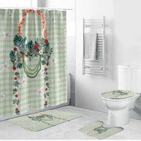 Sage Green Hawaiian Palaka Bathroom Set Kukui Nut Money Lei LT9 Bathroom Set (4 pcs) Green - Polynesian Pride