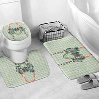 Sage Green Hawaiian Palaka Bathroom Set Kukui Nut Money Lei LT9 Mat Set Only (3 pcs) One Size Green - Polynesian Pride