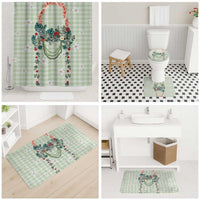 Sage Green Hawaiian Palaka Bathroom Set Kukui Nut Money Lei LT9 - Polynesian Pride