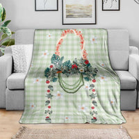 Sage Green Hawaiian Palaka Blanket Kukui Nut Money Lei LT9 - Polynesian Pride