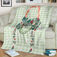 Sage Green Hawaiian Palaka Blanket Kukui Nut Money Lei LT9 - Polynesian Pride