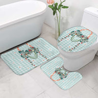 Turquoise Hawaiian Palaka Bathroom Set Kukui Nut Money Lei LT9 - Polynesian Pride