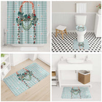 Turquoise Hawaiian Palaka Bathroom Set Kukui Nut Money Lei LT9 - Polynesian Pride