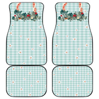 Turquoise Hawaiian Palaka Car Mats Kukui Nut Money Lei LT9 - Polynesian Pride