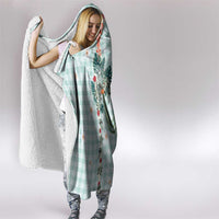 Turquoise Hawaiian Palaka Hooded Blanket Kukui Nut Money Lei LT9 - Polynesian Pride