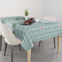 Turquoise Hawaiian Palaka Tablecloth Kukui Nut Money Lei LT9 - Polynesian Pride