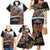 Meri Kirihimete Tuatara Family Matching Mermaid Dress and Hawaiian Shirt New Zealand Fern with Puhutukawa Flowers