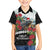 Meri Kirihimete Tuatara Family Matching Off Shoulder Short Dress and Hawaiian Shirt New Zealand Fern with Puhutukawa Flowers