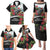 Meri Kirihimete Tuatara Family Matching Puletasi and Hawaiian Shirt New Zealand Fern with Puhutukawa Flowers