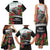 Meri Kirihimete Tuatara Family Matching Tank Maxi Dress and Hawaiian Shirt New Zealand Fern with Puhutukawa Flowers