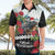 Meri Kirihimete Tuatara Hawaiian Shirt New Zealand Fern with Puhutukawa Flowers