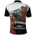 Meri Kirihimete Tuatara Polo Shirt New Zealand Fern with Puhutukawa Flowers