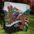 Meri Kirihimete Tuatara Quilt New Zealand Fern with Puhutukawa Flowers