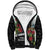 Meri Kirihimete Tuatara Sherpa Hoodie New Zealand Fern with Puhutukawa Flowers