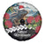 Meri Kirihimete Tuatara Spare Tire Cover New Zealand Fern with Puhutukawa Flowers