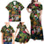 Meri Kirihimete Kakapo Santa Family Matching Off Shoulder Maxi Dress and Hawaiian Shirt Merry Christmas with Tropical Vibe