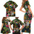 Meri Kirihimete Kakapo Santa Family Matching Short Sleeve Bodycon Dress and Hawaiian Shirt Merry Christmas with Tropical Vibe