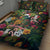 Meri Kirihimete Kakapo Santa Quilt Bed Set Merry Christmas with Tropical Vibe