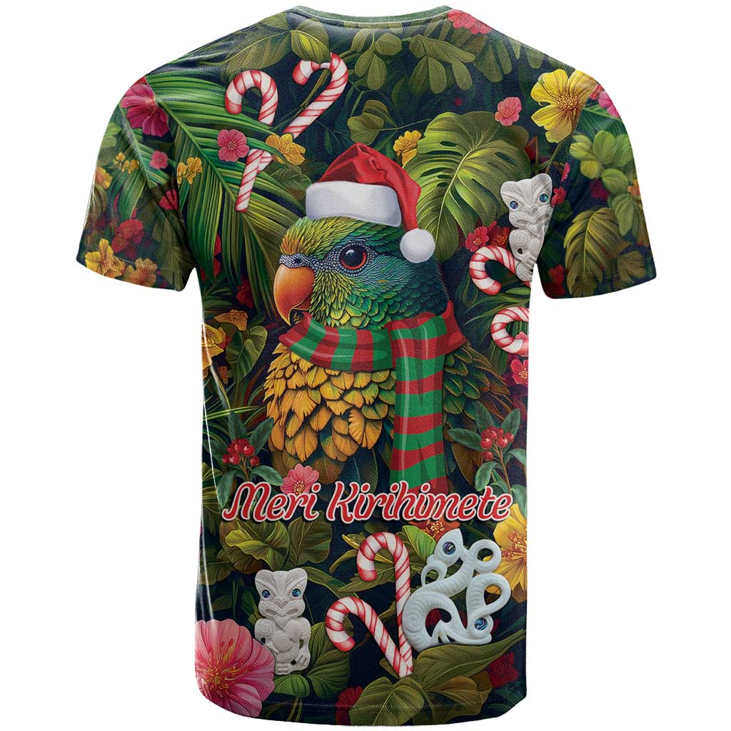 Meri Kirihimete Kakapo Santa T Shirt Merry Christmas with Tropical Vibe LT9 - Polynesian Pride
