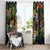 Meri Kirihimete Kakapo Santa Window Curtain Merry Christmas with Tropical Vibe