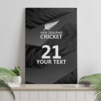 New Zealand Cricket Custom Canvas Wall Art Potae Pango Black Fern Pattern LT9 - Polynesian Pride
