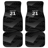 New Zealand Cricket Custom Car Mats Potae Pango Black Fern Pattern LT9 - Polynesian Pride