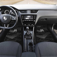 New Zealand Cricket Custom Car Mats Potae Pango Black Fern Pattern LT9 Set 2pcs - Front Black - Polynesian Pride