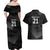 New Zealand Cricket Custom Couples Matching Off Shoulder Maxi Dress and Hawaiian Shirt Potae Pango Black Fern Pattern