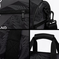 New Zealand Cricket Custom Duffle Bag Potae Pango Black Fern Pattern LT9 - Polynesian Pride