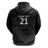 New Zealand Cricket Custom Hoodie Potae Pango Black Fern Pattern LT9 - Polynesian Pride