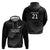 New Zealand Cricket Custom Hoodie Potae Pango Black Fern Pattern