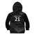 New Zealand Cricket Custom Kid Hoodie Potae Pango Black Fern Pattern