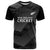 New Zealand Cricket Custom T Shirt Potae Pango Black Fern Pattern